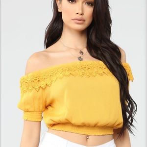 Mustard crop top